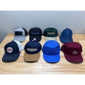 Baseball Cap Trucker Hats Lot of 8 One Size Fits Most New & Vintage